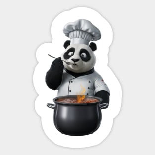 Master Chef Panda - Gourmet Virtuoso - Epicurean Panda Cook Shirt Sticker